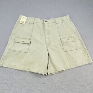 Pacific Crest Canvas Shorts Utility Outdoor Khaki Mens 40 Cargo Cotton Tan